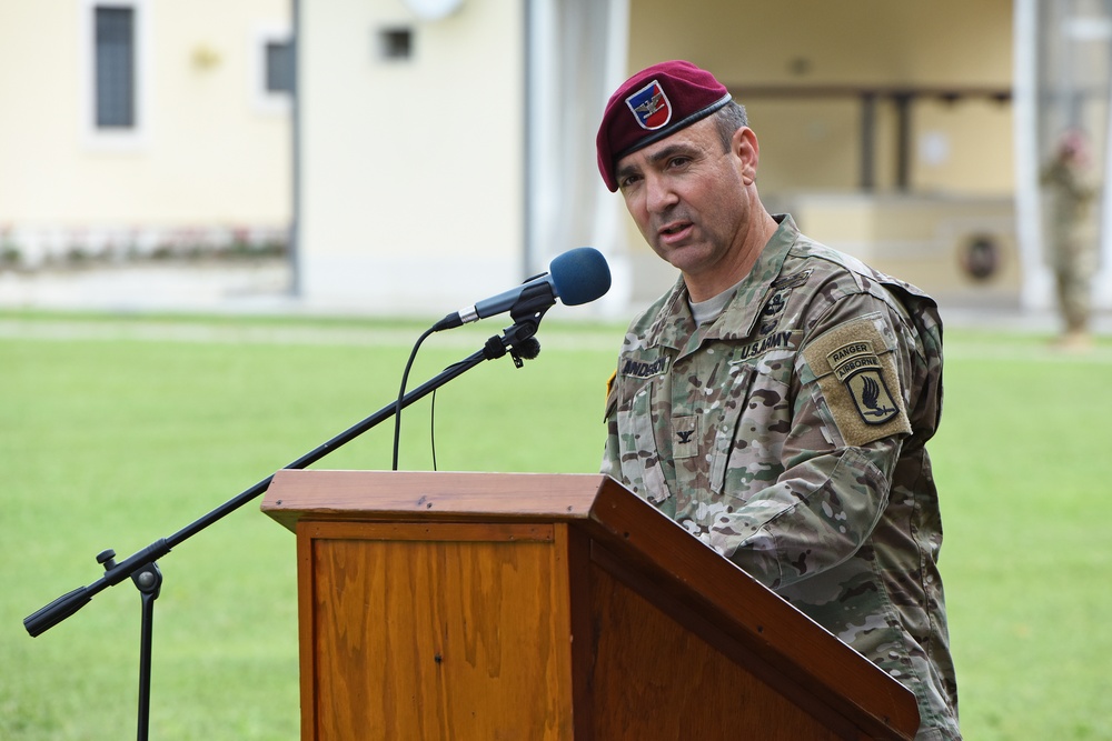 Change of Command Ceremony, 1st Battalion 503rd Infantry Regiment, 173rd Airborne Brigade