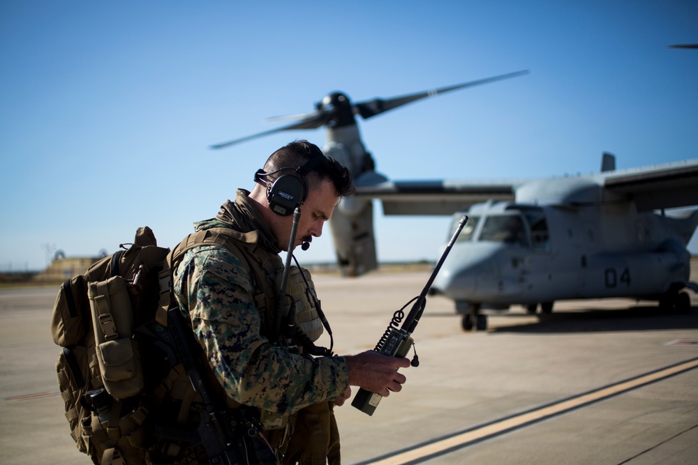 SPMAGTF-CR-AF Infantry Train at Sierra Del Retain