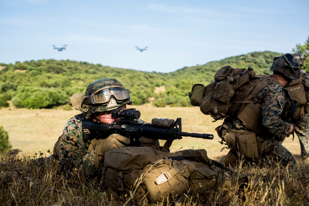 SPMAGTF-CR-AF Infantry Train at Sierra Del Retain