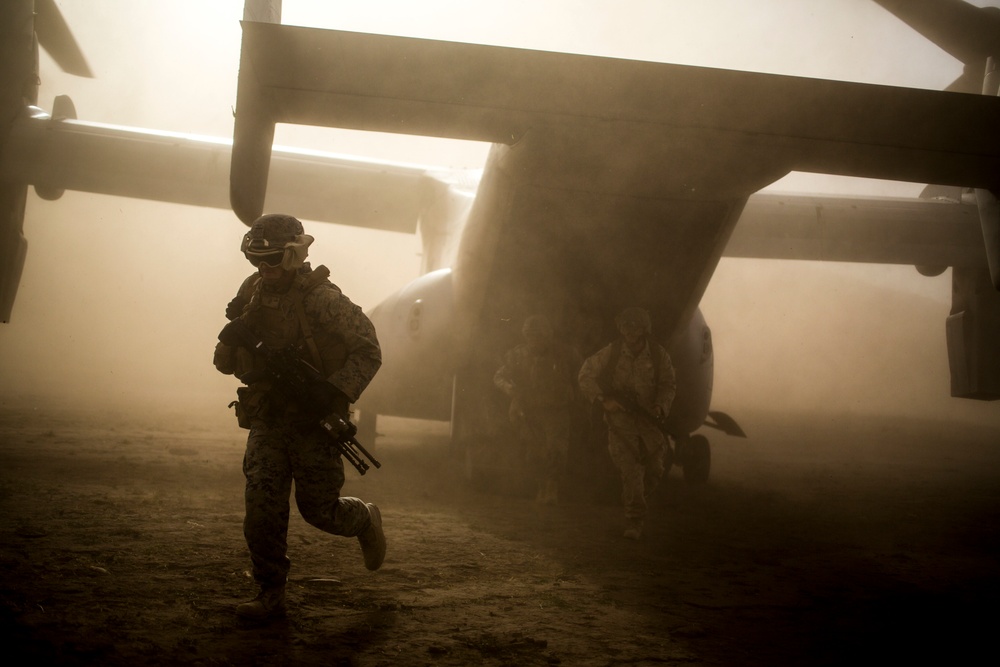 SPMAGTF-CR-AF Infantry Train at Sierra Del Retain