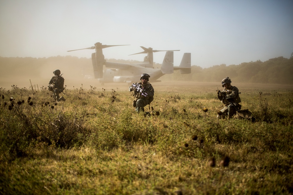 SPMAGTF-CR-AF Infantry Train at Sierra Del Retain
