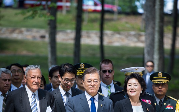 South Korean President Visit to Jangjin (Chosin) Reservoir Memorial