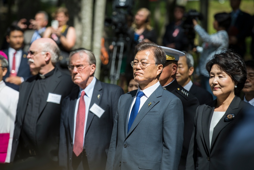 South Korean President Visit to Jangjin (Chosin) Reservoir Memorial