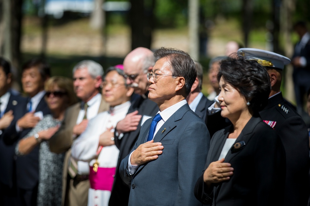 South Korean President Visit to Jangjin (Chosin) Reservoir Memorial