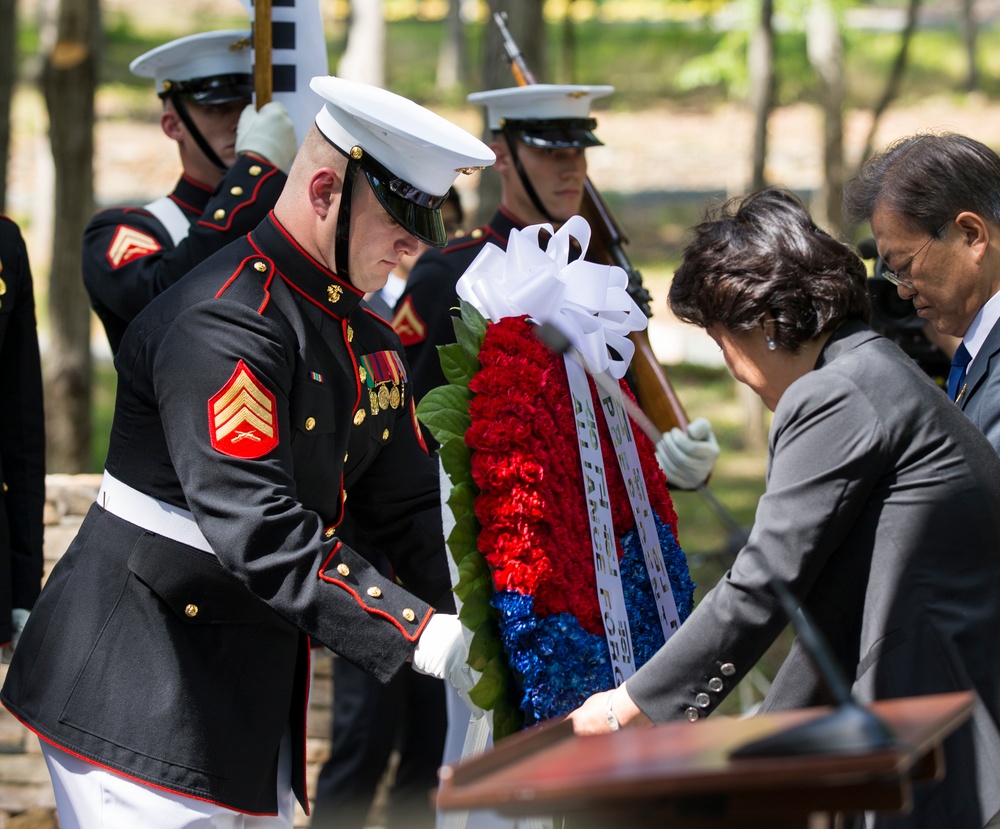 South Korean President Visit to Jangjin (Chosin) Reservoir Memorial