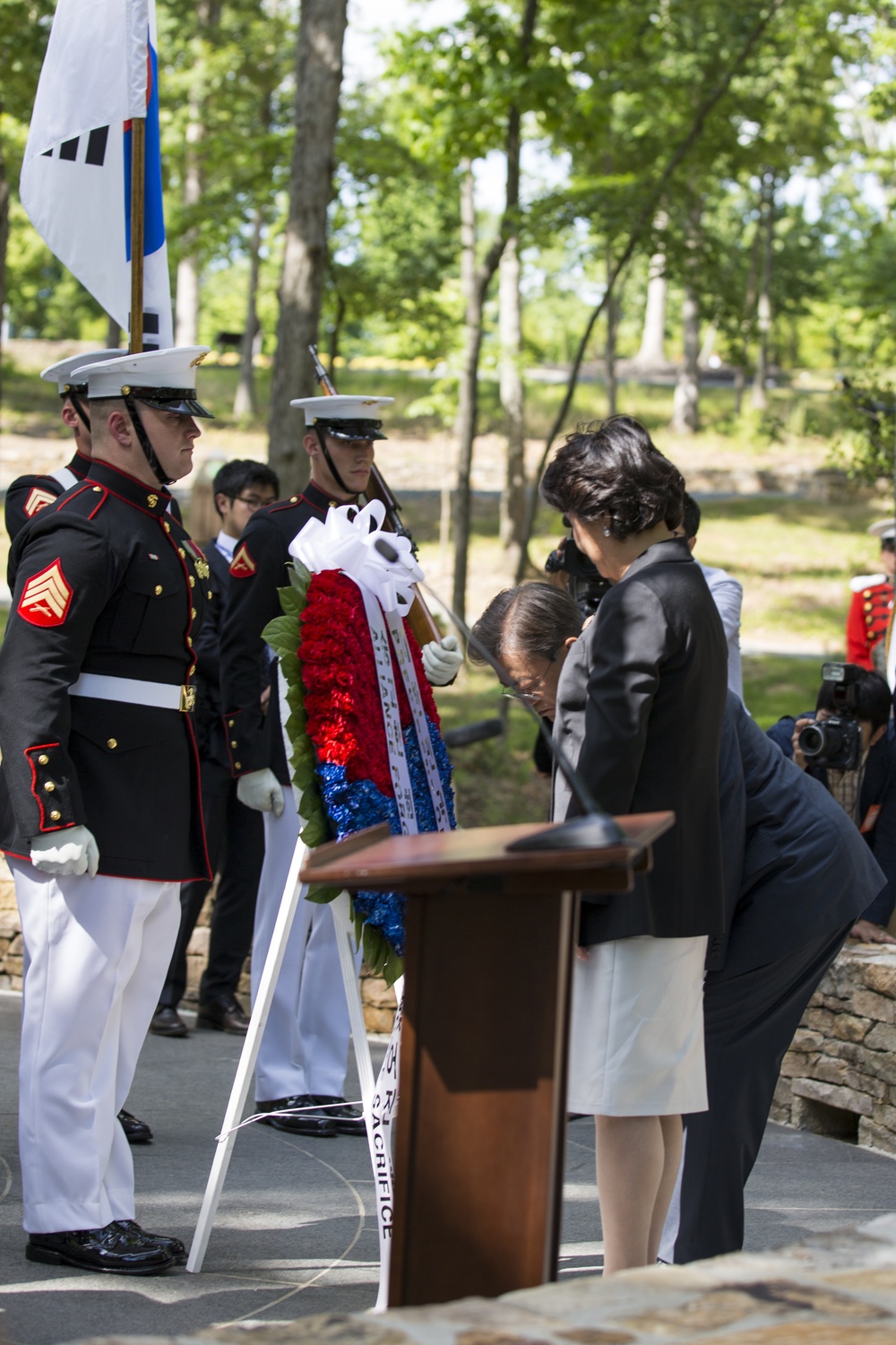 South Korean President Visit to Jangjin (Chosin) Reservoir Memorial