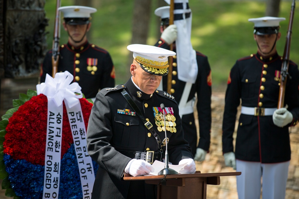 South Korean President Visit to Jangjin (Chosin) Reservoir Memorial