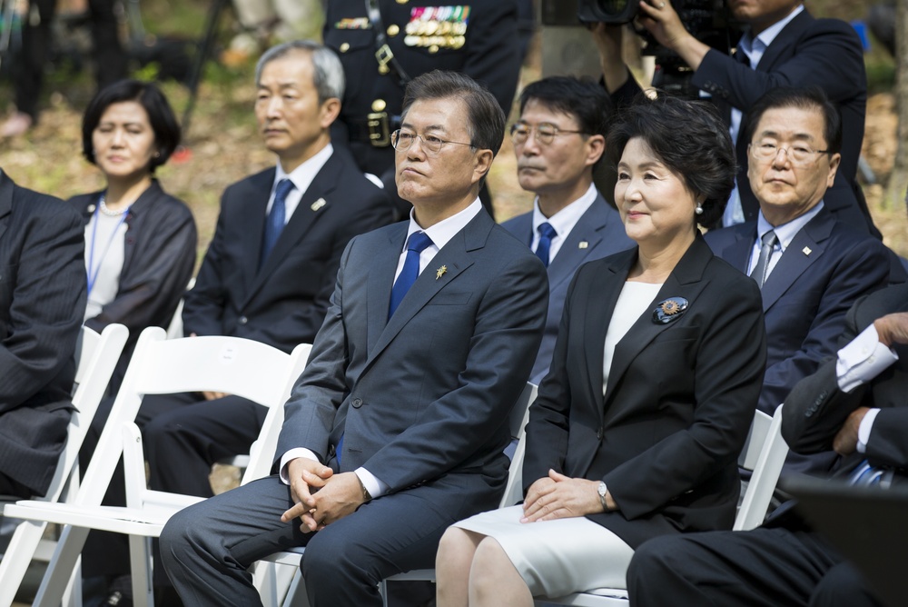 South Korean President Visit to Jangjin (Chosin) Reservoir Memorial