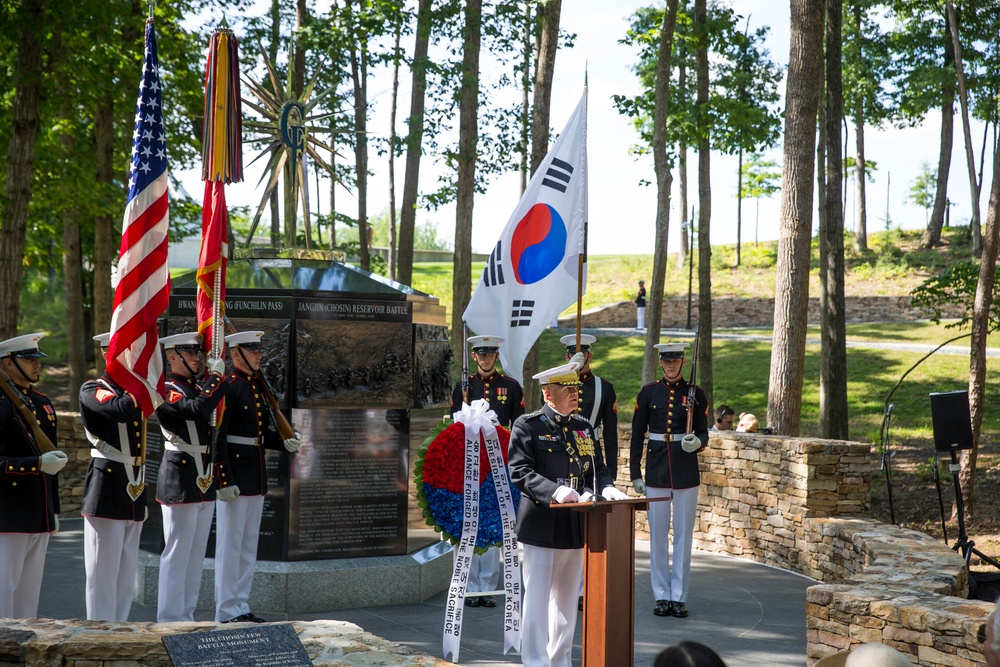 South Korean President Visit to Jangjin (Chosin) Reservoir Memorial