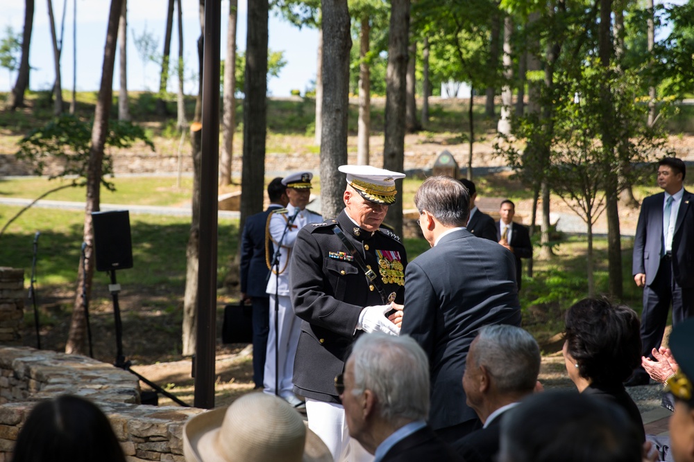 South Korean President Visit to Jangjin (Chosin) Reservoir Memorial