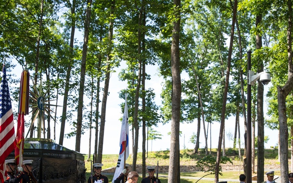 South Korean President Visit to Jangjin (Chosin) Reservoir Memorial