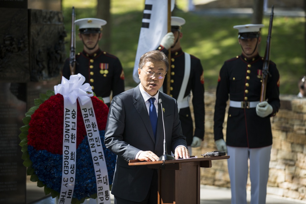 South Korean President Visit to Jangjin (Chosin) Reservoir Memorial