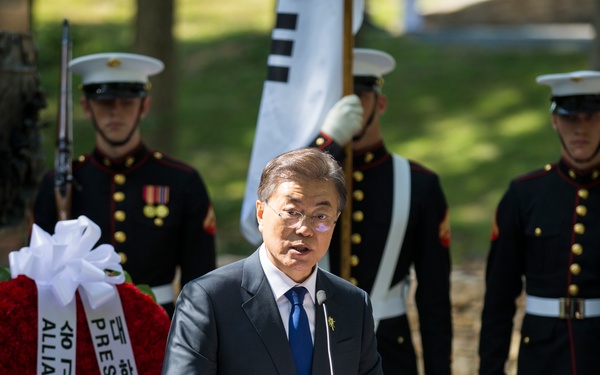 South Korean President Visit to Jangjin (Chosin) Reservoir Memorial