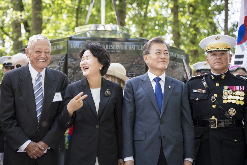 South Korean President Visit to Jangjin (Chosin) Reservoir Memorial