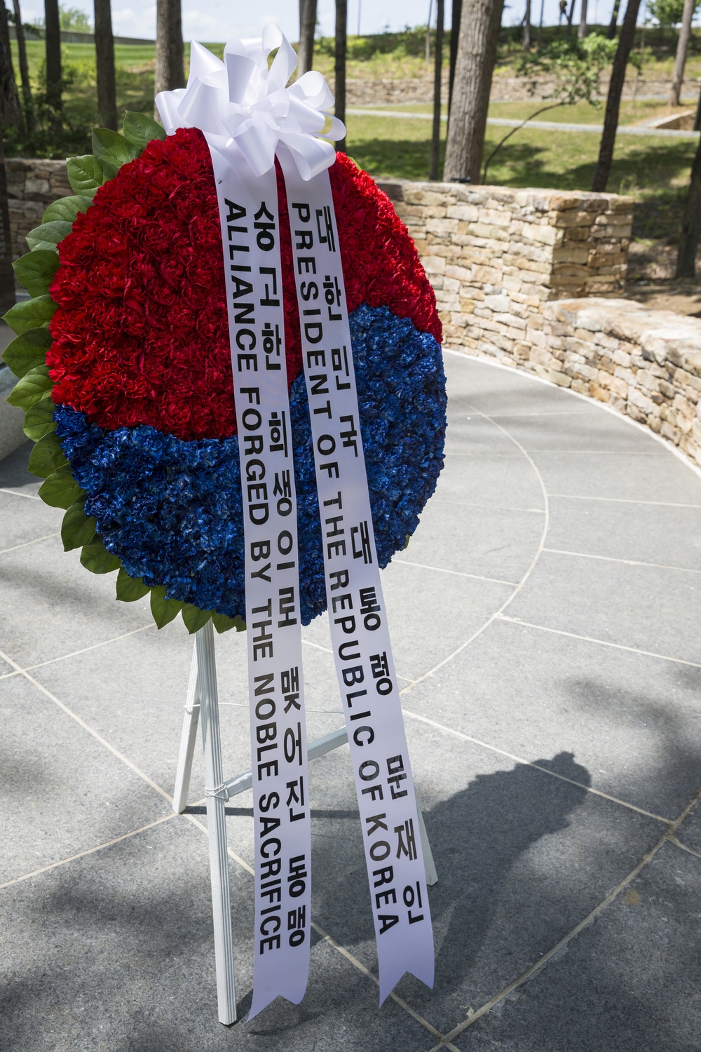 South Korean President Visit to Jangjin (Chosin) Reservoir Memorial Wreath Laying