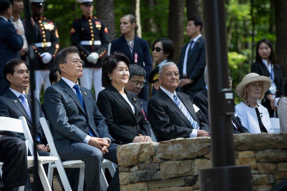 South Korean President Visit to Jangjin (Chosin) Reservoir Memorial Wreath Laying