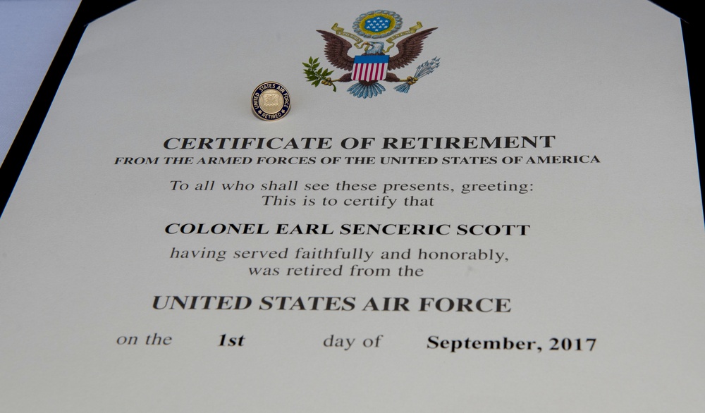 Retirement Ceremony Honoring Col. Earl Scott