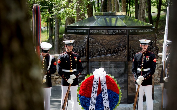 President Moon Jae-in of the Republic of Korea visits the National Museum of the Marine Corps