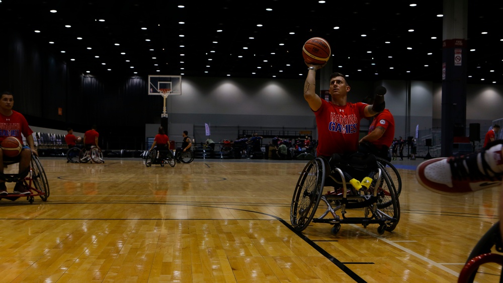 Team Marine Corps athlete prepares for wheelchair basketball competition