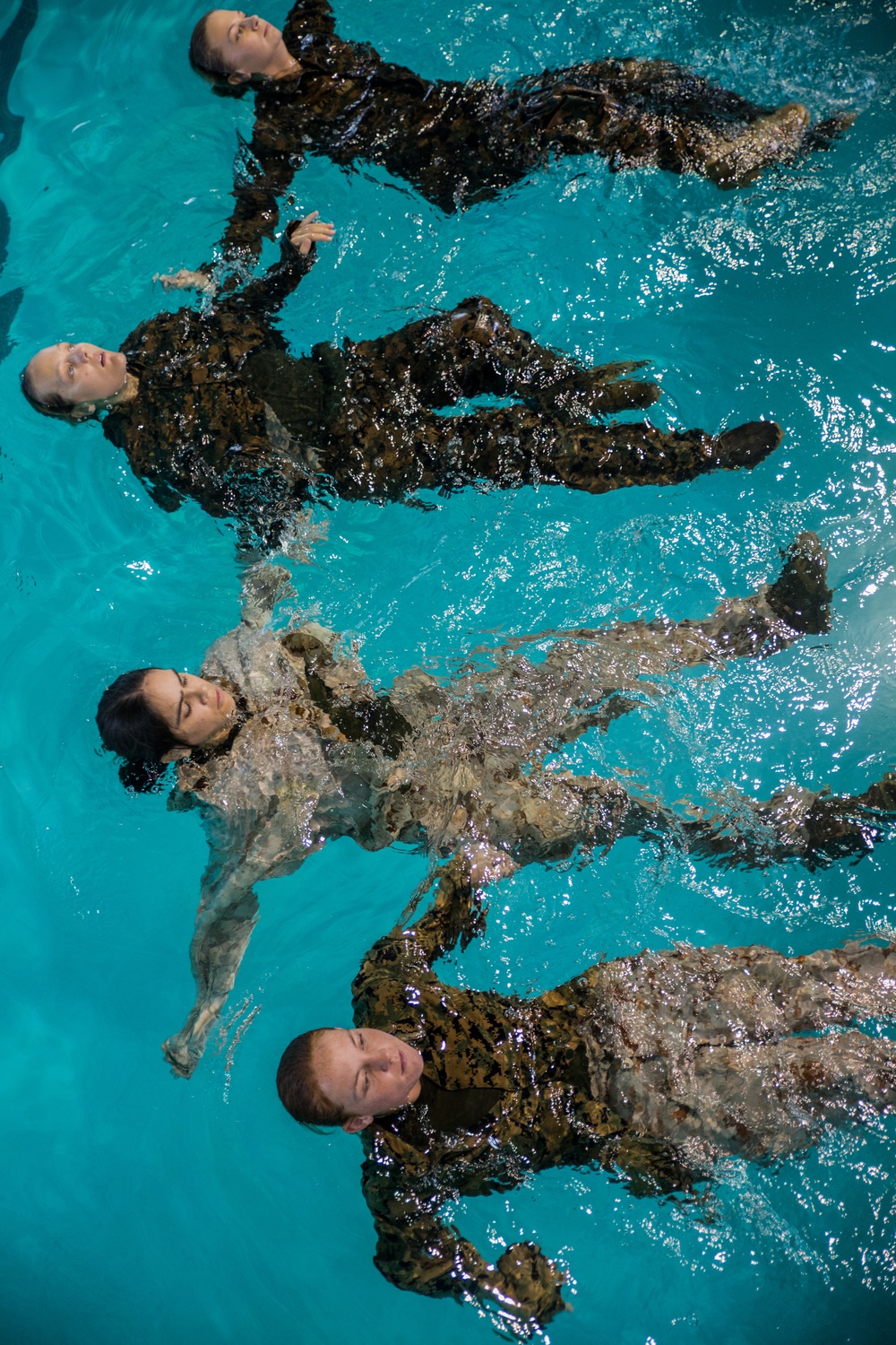 Marine recruits learn basic water survival on Parris Island