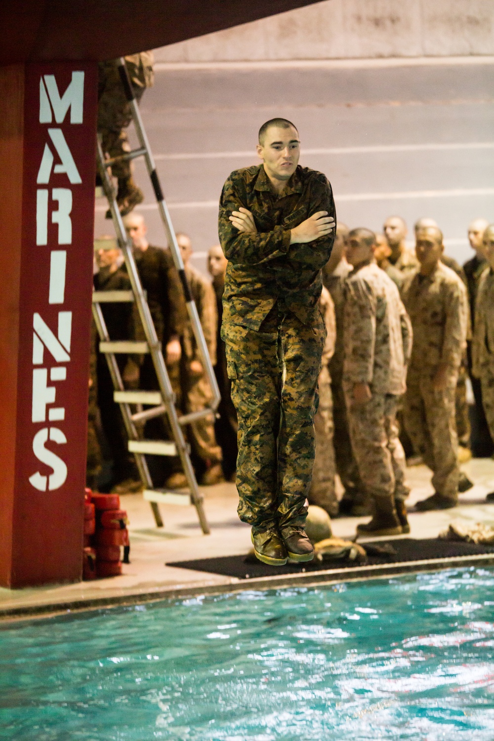 Marine recruits learn basic water survival on Parris Island