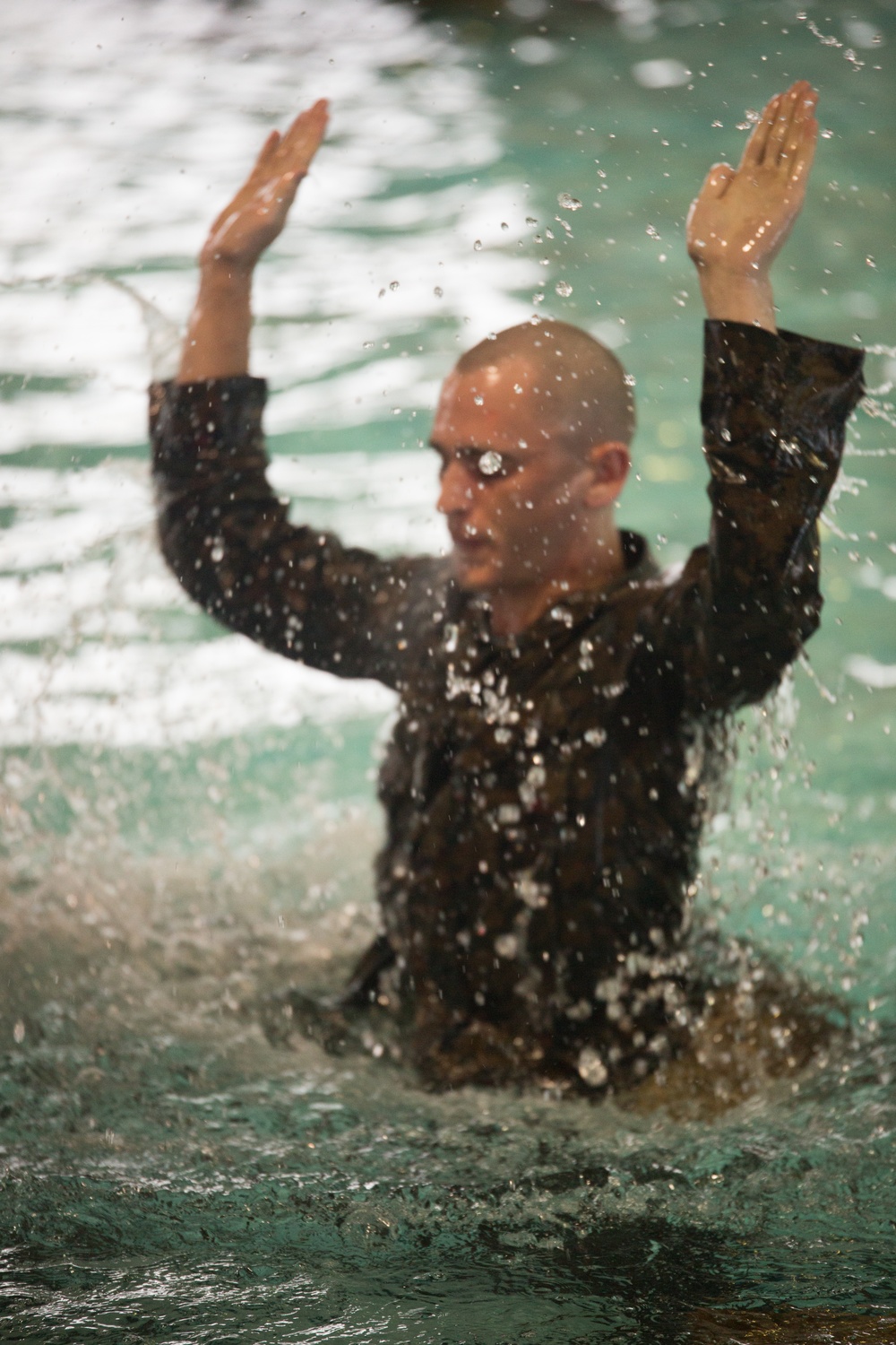 Marine recruits learn basic water survival on Parris Island