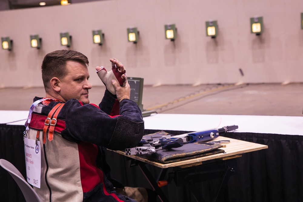 Team Marine Corps athletes participate in shooting competition