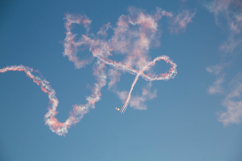 Team Fastrax flies above Opening Ceremony