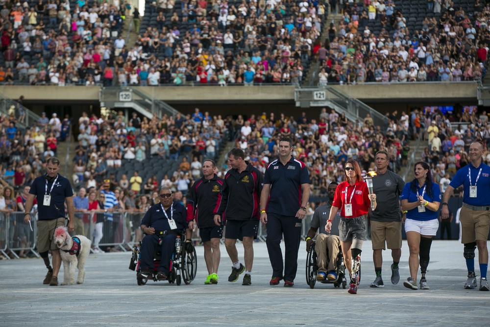 Lighting the Opening Ceremony Torch