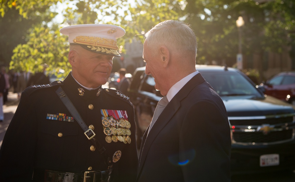 SD attends Marine Barracks sunset parade