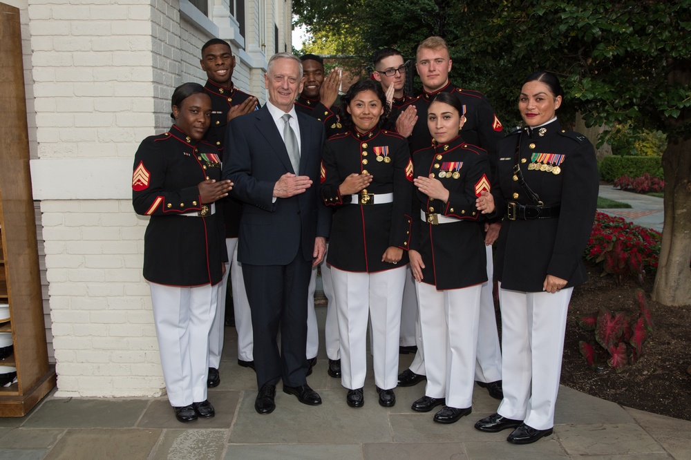 SD attends Marine Barracks sunset parade