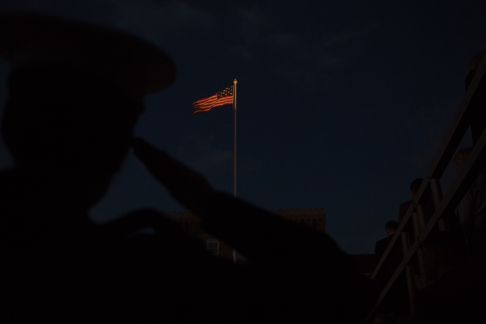 SD attends Marine Barracks sunset parade