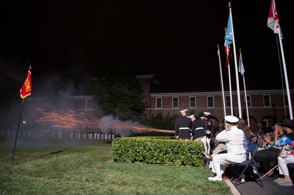 SD attends Marine Barracks sunset parade