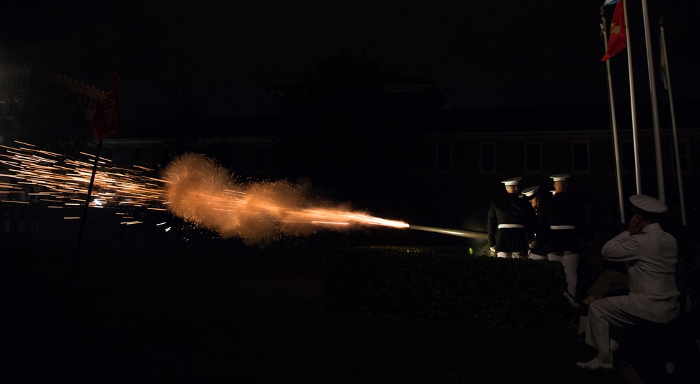 SD attends Marine Barracks sunset parade