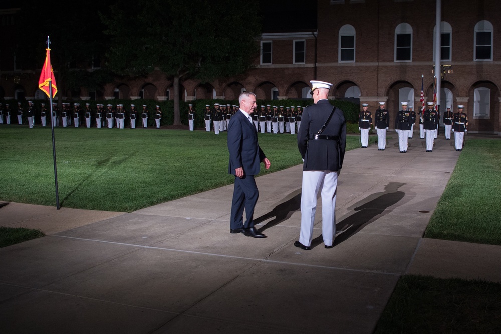 SD attends Marine Barracks sunset parade