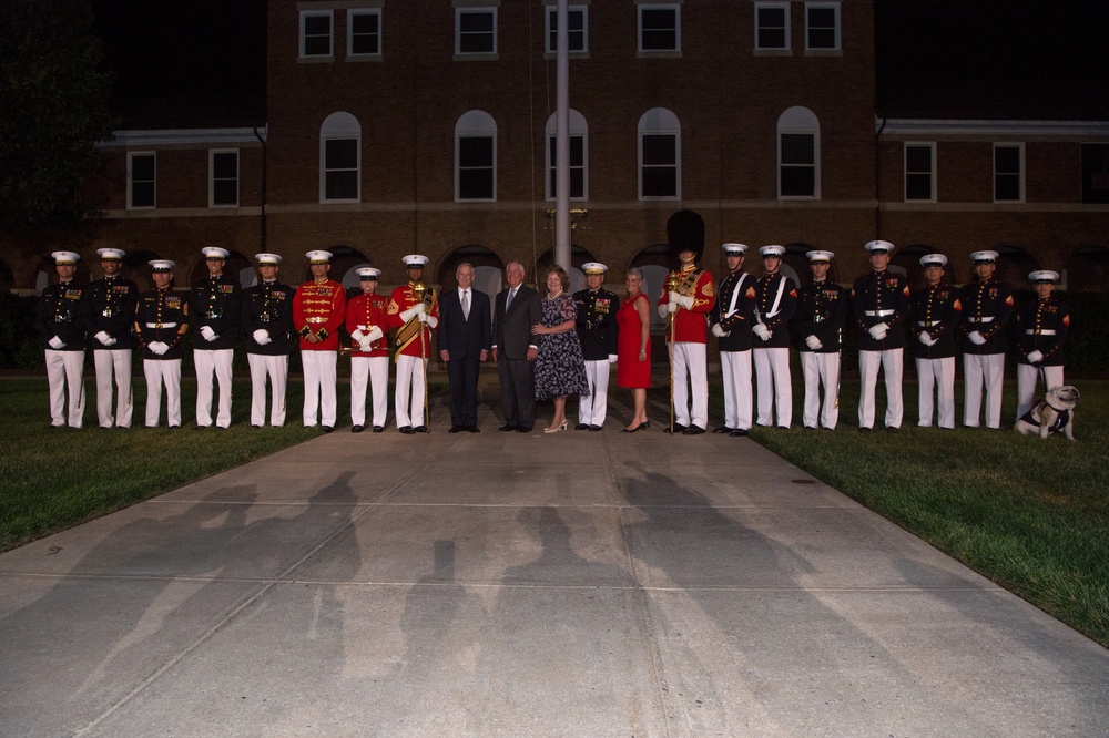 SD attends Marine Barracks sunset parade