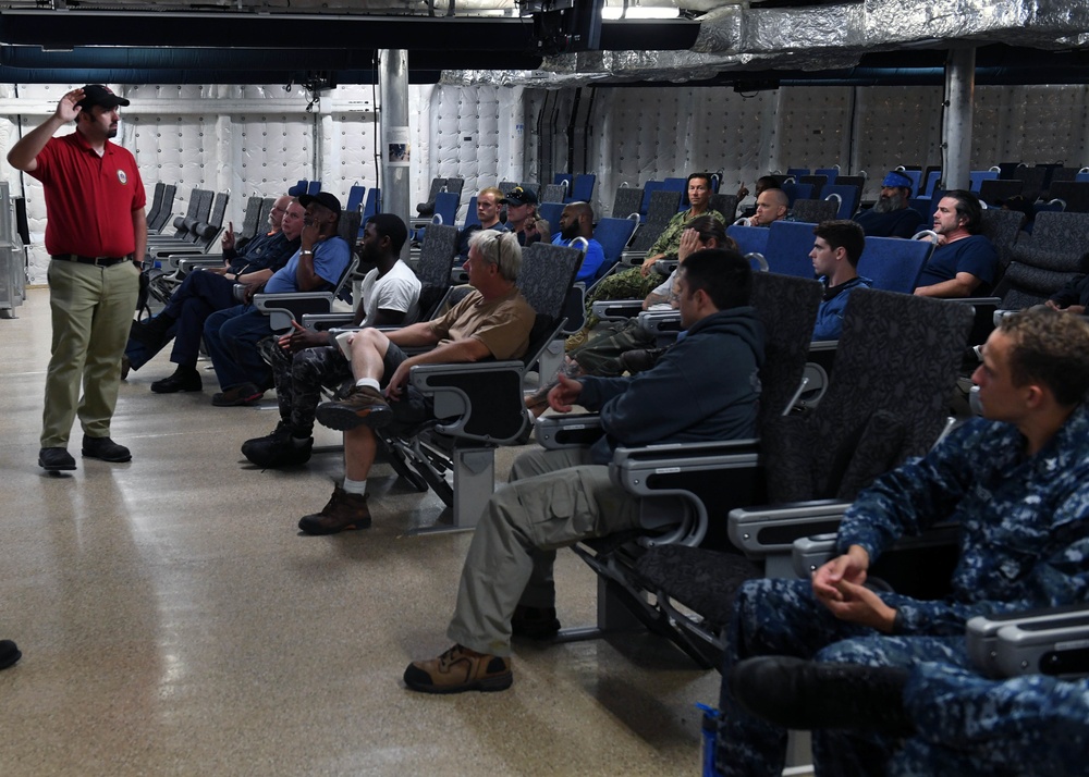 Military Sealift Command Afloat Training Group Provides Training to Sailors and Civilian Mariners aboard USNS Spearhead (T-EPF 1)