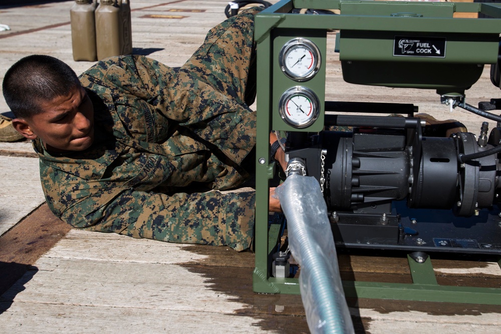Koa Moana Marine performs operation check on water purification system