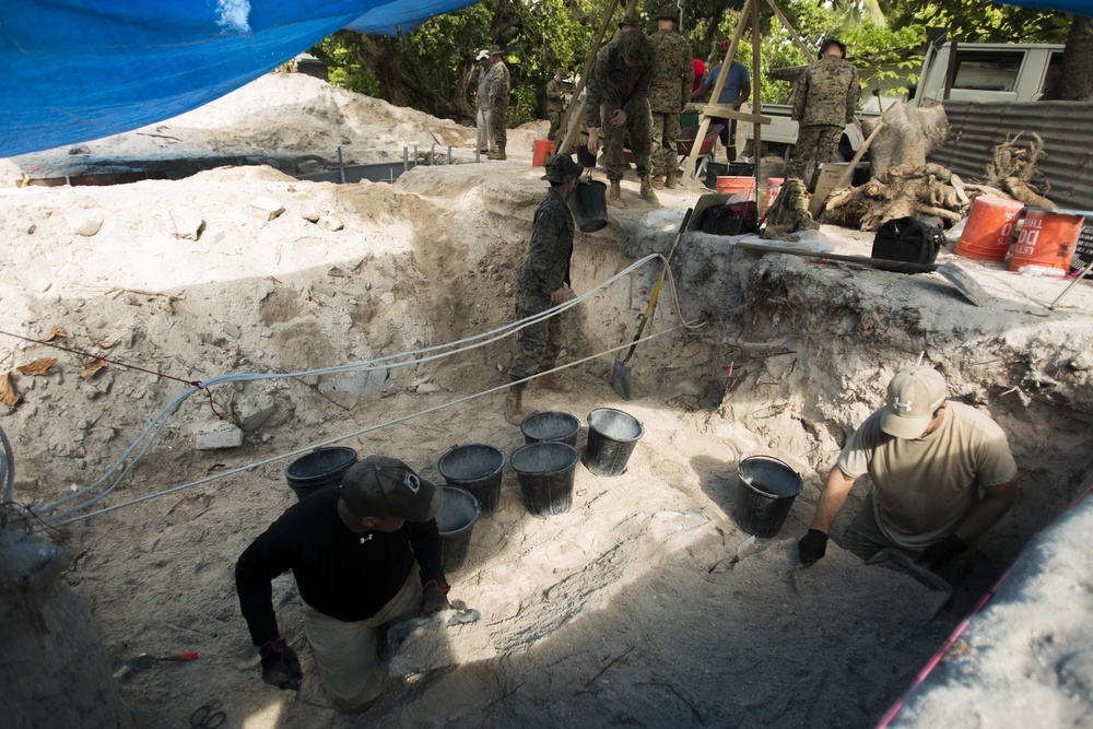 Koa Moana Marines, Sailors assist with World War II grave site excavation on Betio Island