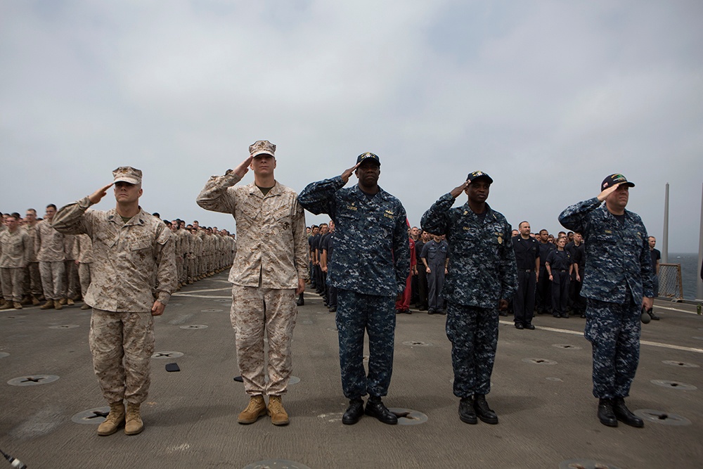 Marines, Sailors celebrate an Independence Day observance