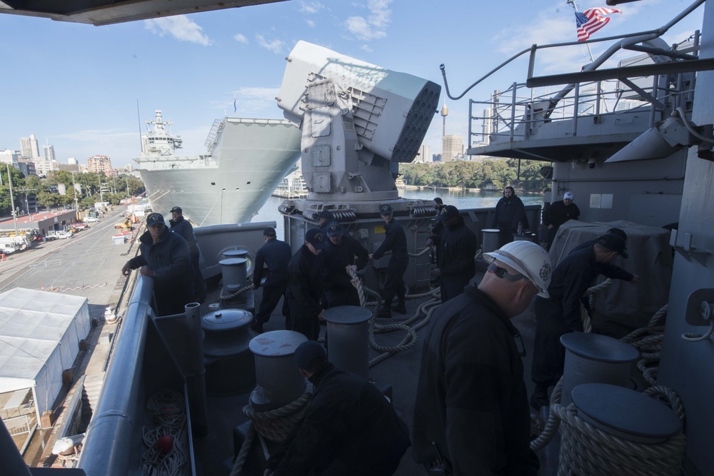 USS Bonhomme Richard Departs Sydney