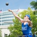 Athlete Prepares for Shot Put Competition