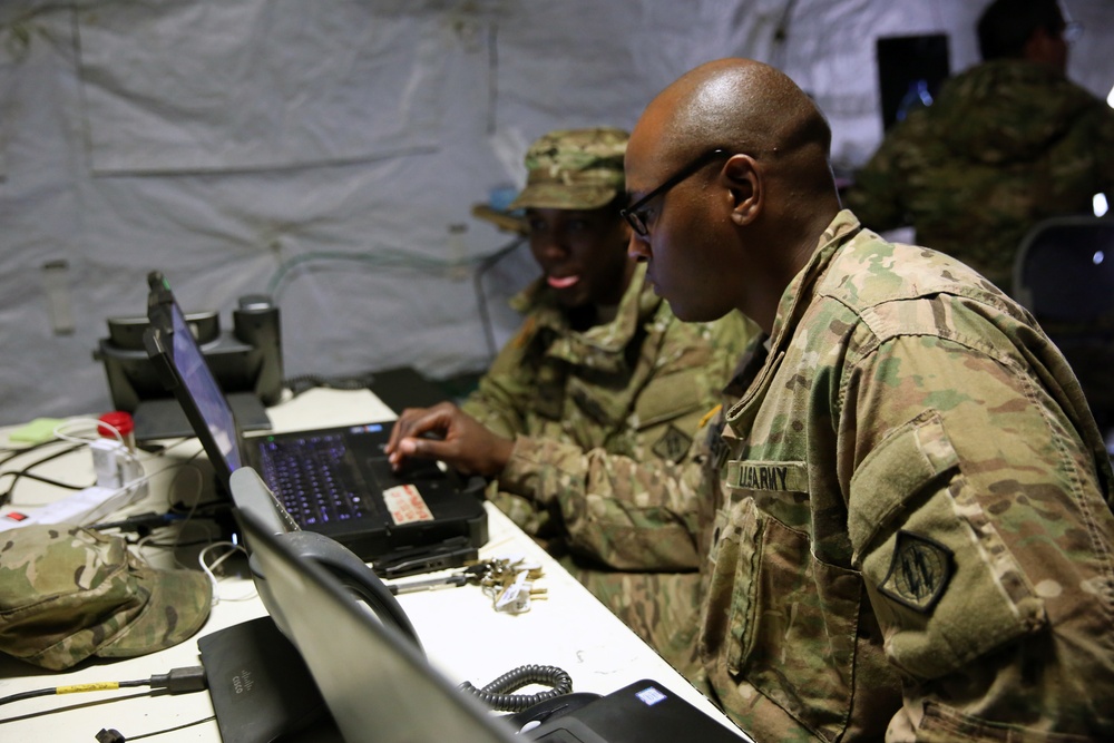 Army Signal teams keep Saber Guardian supplies, personnel rolling along