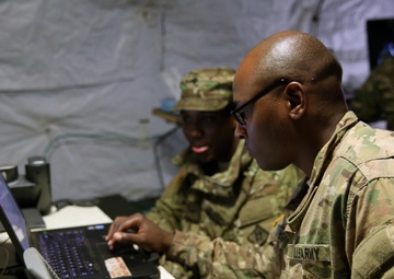 Army Signal teams keep Saber Guardian supplies, personnel rolling along