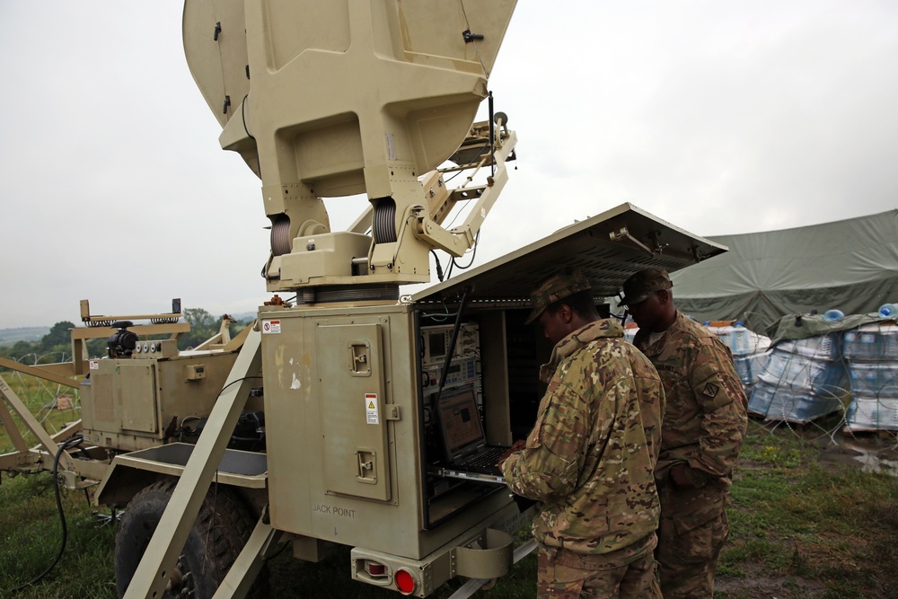 Army Signal teams keep Saber Guardian supplies, personnel rolling along