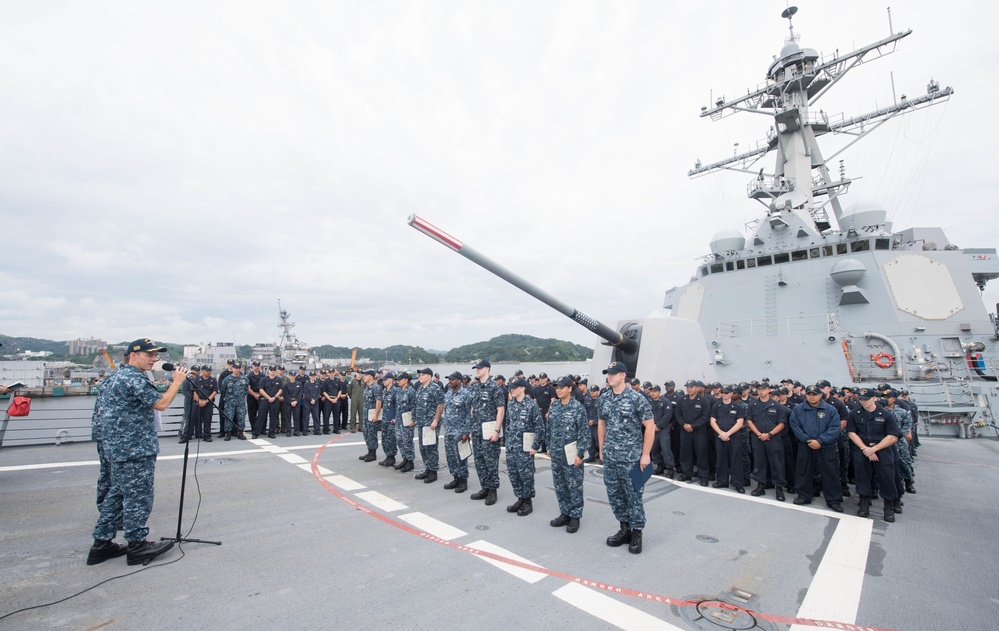 Dewey Holds All Hands Call