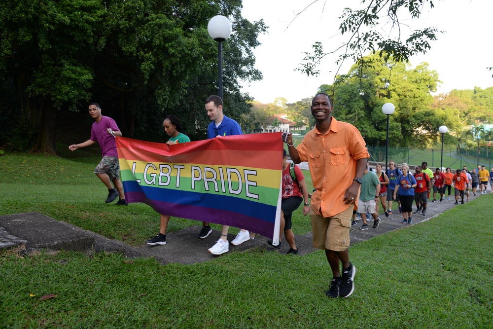 Sailors in Singapore celebrate LGBT Month 2017 with Pride