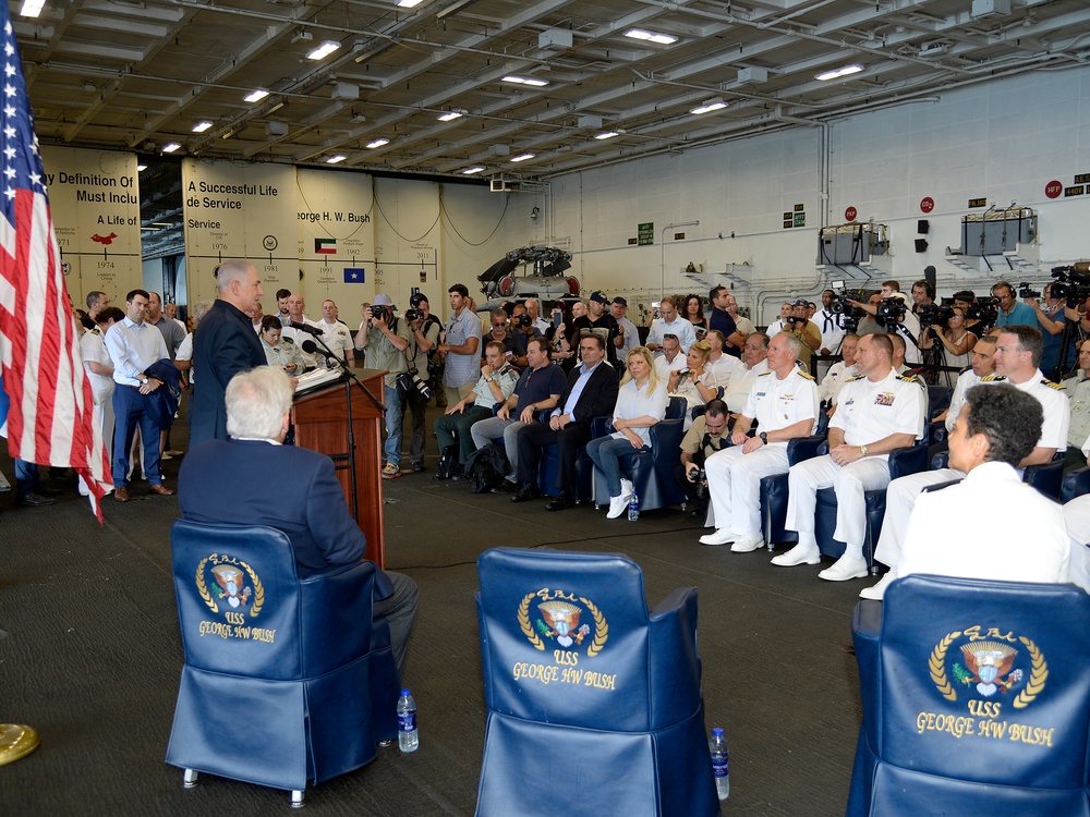 Supercarrier of Partnership: Israeli PM Netanyahu visits USS George H. W. Bush
