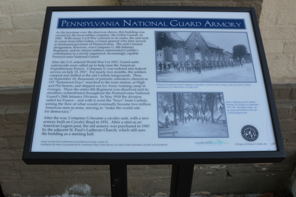 Pa. Guard unit honored by community with commemorative World War I plaque