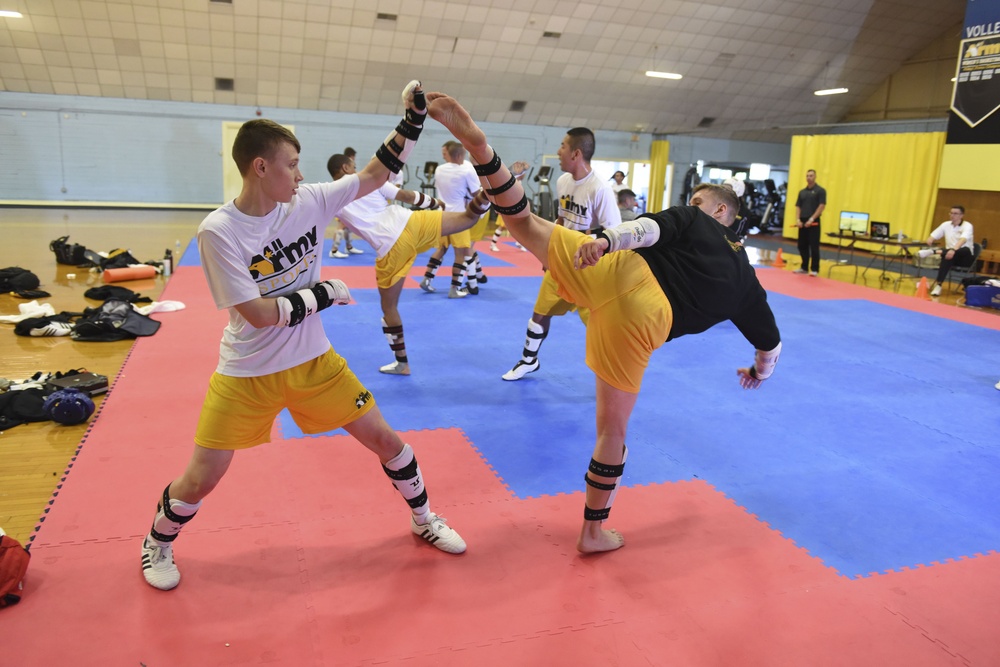 Army Guard members train for taekwondo competitions